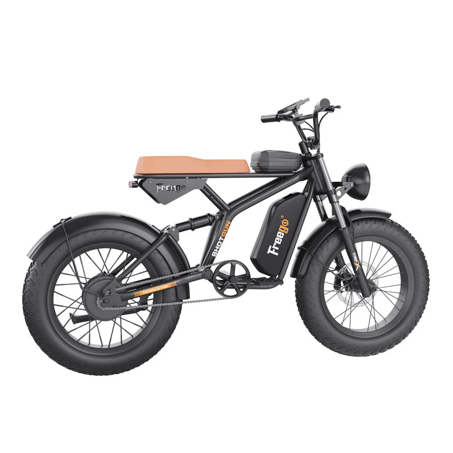 Freego F1 Fat Tires Off Road Black Electric Bike Removable Battery - Image 3