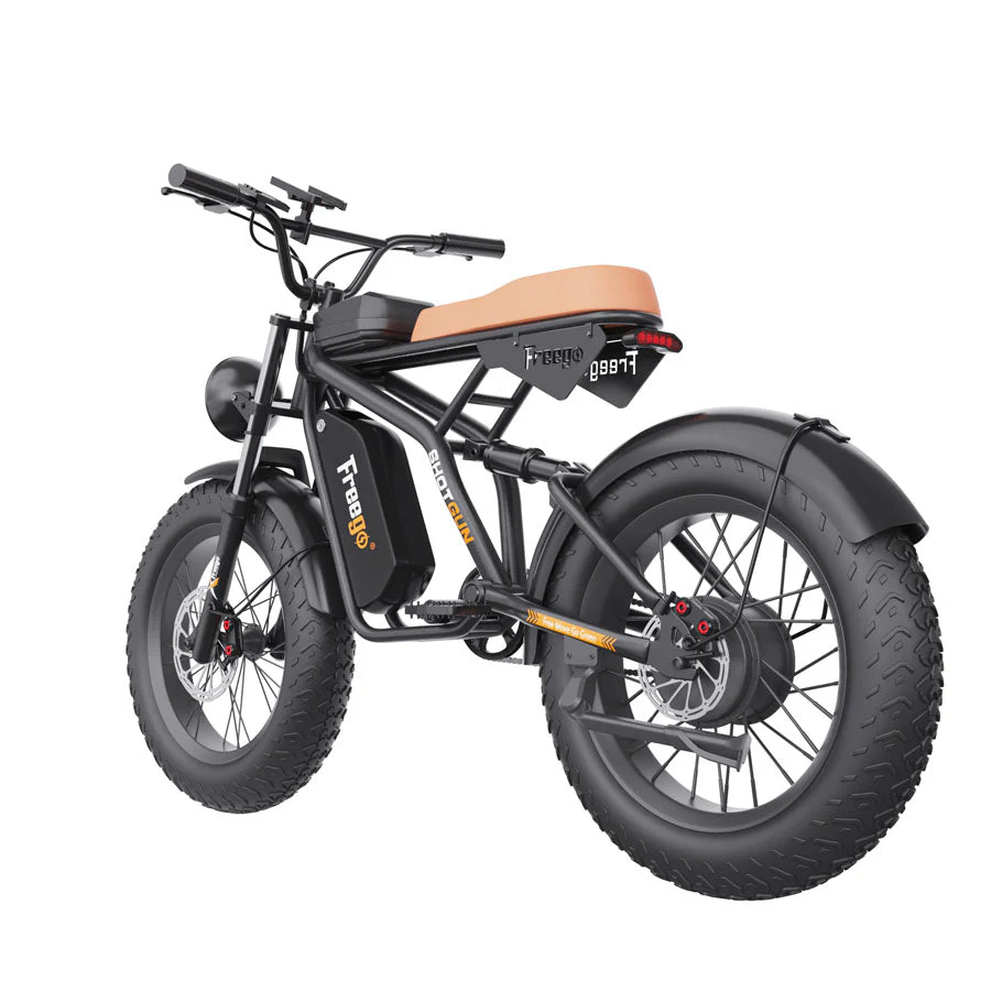 Freego F1 Fat Tires Off Road Black Electric Bike Removable Battery - Image 4