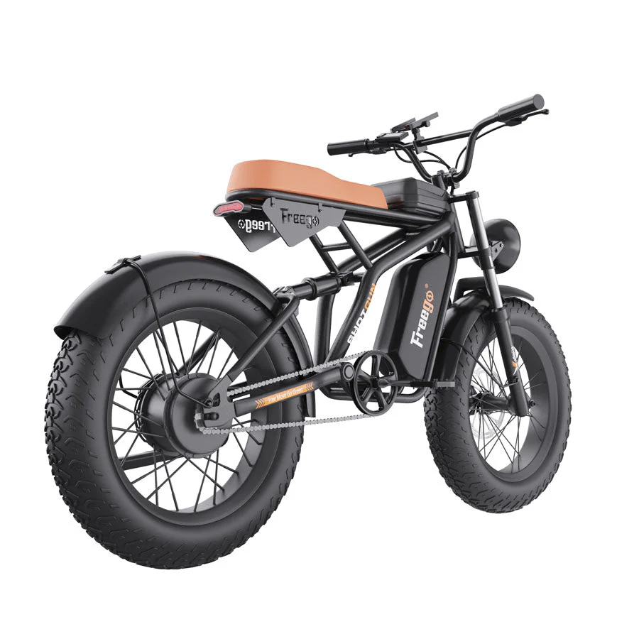 Freego F1 Fat Tires Off Road Black Electric Bike Removable Battery - Image 5