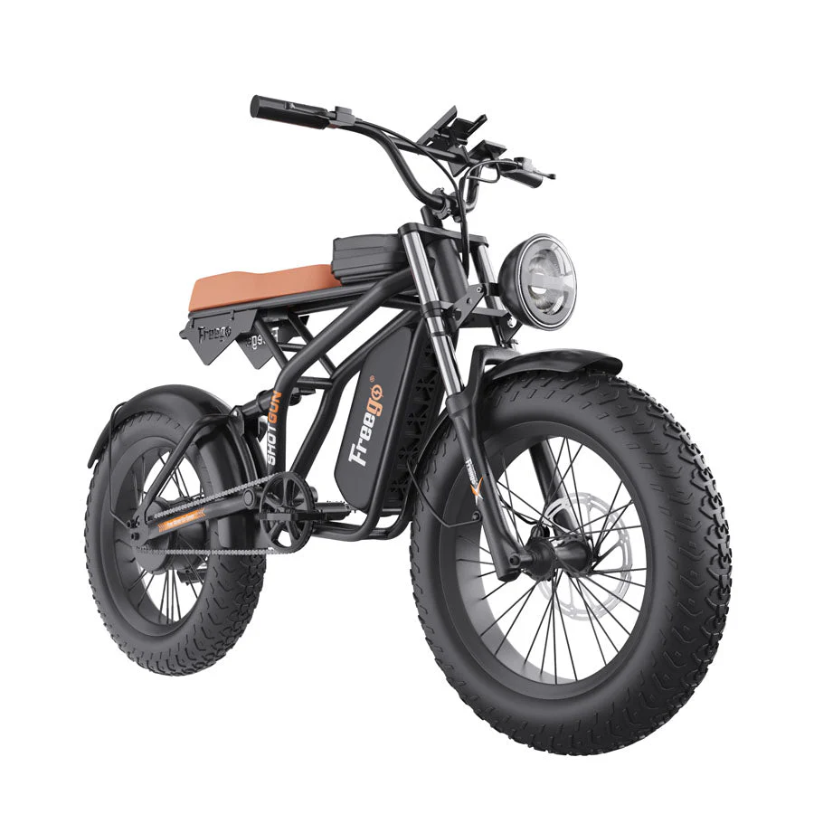 Freego F1 Fat Tires Off Road Black Electric Bike Removable Battery - Image 6
