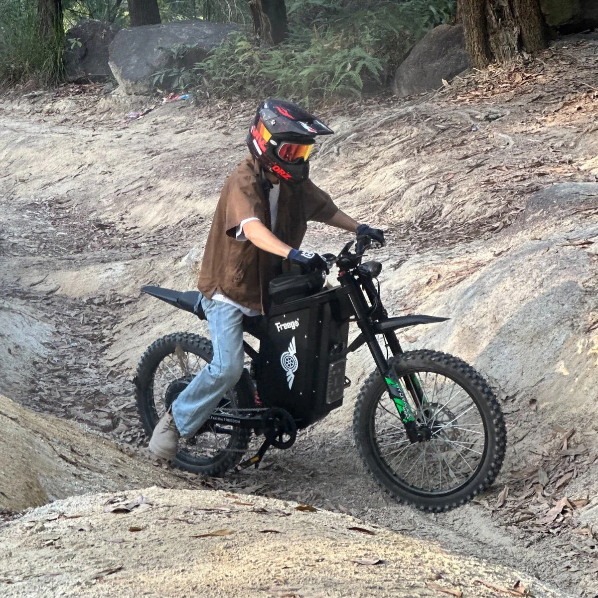 Freego X3 All-Terrain Electric Dirt Bike with Pedals - Image 13