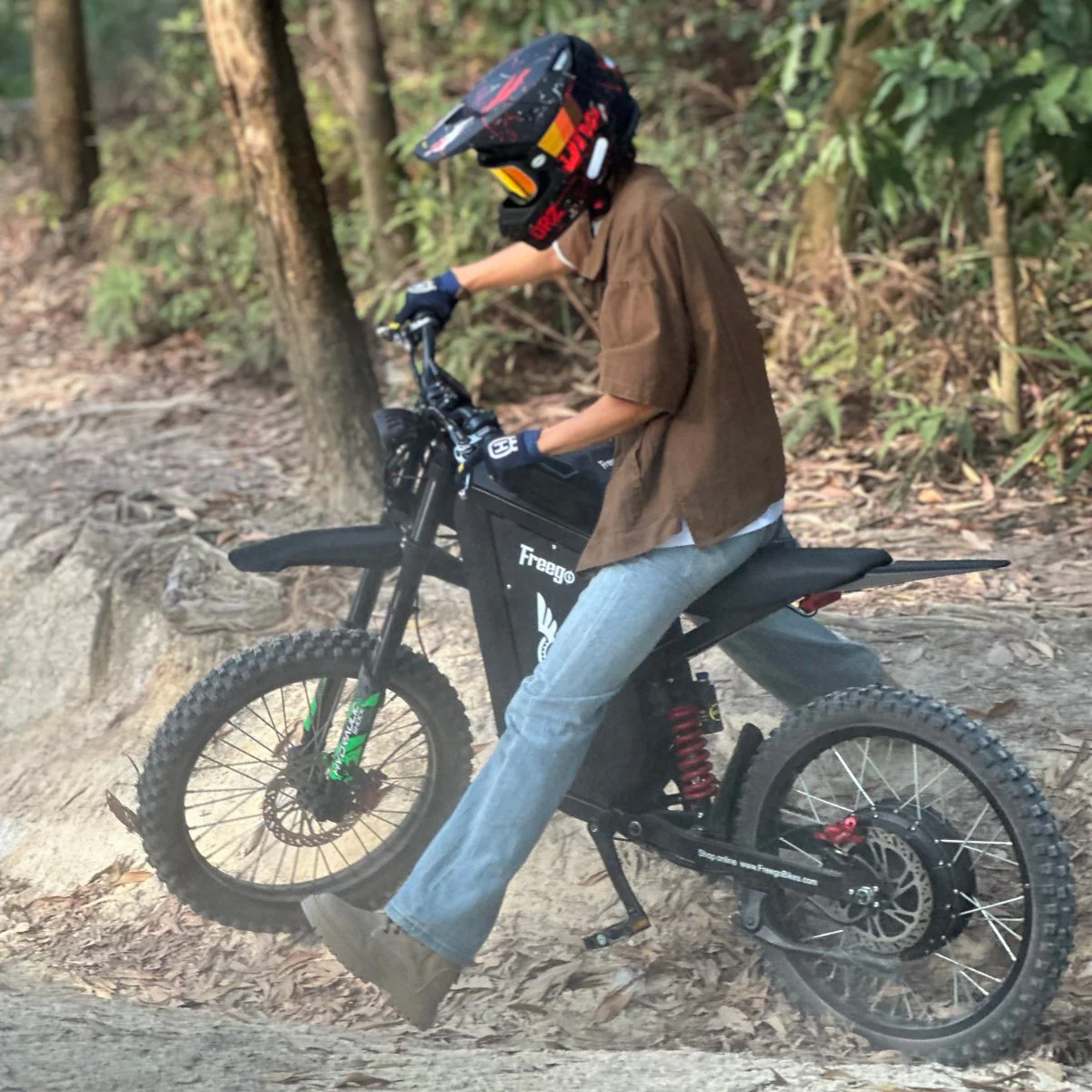 Freego X3 All-Terrain Electric Dirt Bike with Pedals - Image 7